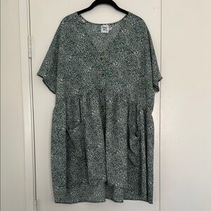 Princess Polly Green and White Mini Dress